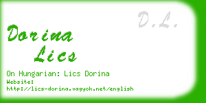 dorina lics business card